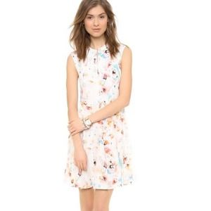 Rebecca Taylor Poppy Godet Dress 100% Silk Floral 6